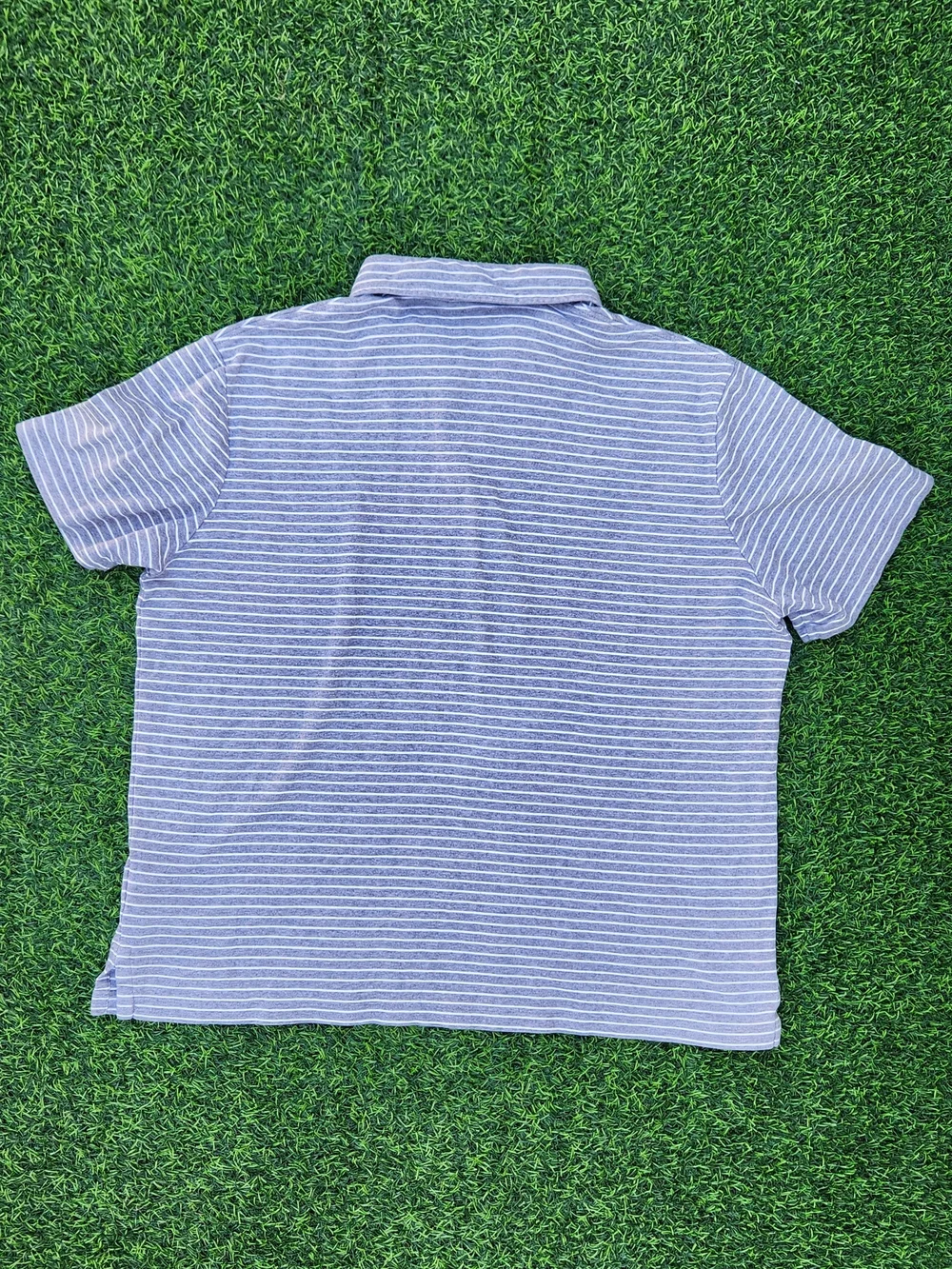 Polo by Ralph Lauren Gray Stripe Classic Fit Polo Shirt SIZE L
